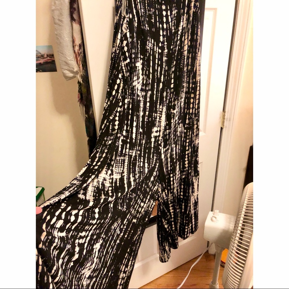 Torrid white, black & grey culotte jumpsuit